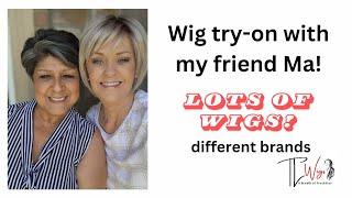 Wig fun! Try on wigs with us. Lots of styles and different brands. #tlwigs.