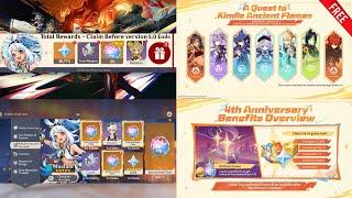 INSANE REWARDS!! 18,000 PRIMOGEMS, FREE 5-STAR SELECTOR & MORE FREE STUFF IN 5.0 - Genshin Impact