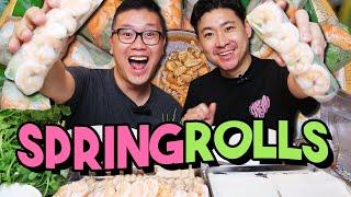 We made the biggest Vietnamese spring rolls - Mukbang