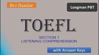 TOEFL || FULL LISTENING TEST || LONGMAN