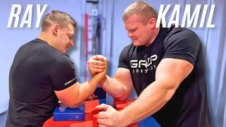 ARM WRESTLING KAMIL JABLONSKI  in his BEDROOM