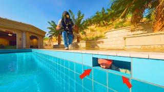 HE WAS WATCHING ME FROM INSIDE THE POOL???