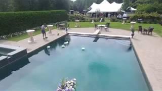 Suburban Party Rental — Drone Video of Wedding Setup