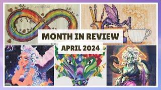 April Month in Review - 4 Finished Diamond Paintings, 1 WIP, and May Plans