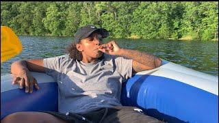 SMOKING WINE BACKWOODS ON A RAFT !