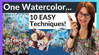 One WATERCOLOR Painting (10 Clever Techniques!)