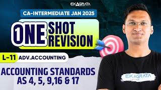 Accounting Standards CA Inter ONE SHOT REVISION | CA Inter AS 4,5,9,16 & 17 | CA CS Anshul Agrawal