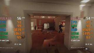 Vulkan vs DirectX 11 -- R6 Siege -- Radeon Vega 11 Graphics -- AMD Ryzen 5 3400G