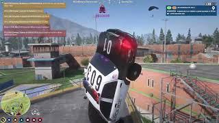 CB Loses Cops With A Ramp Jump Into Wingsuite Over Prison (+COP POV) | NoPixel GTA RP