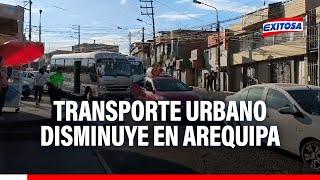 Primer día de paro: Transporte urbano disminuye en Arequipa