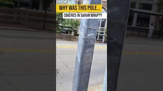 why was this pole covered in plastic wrap at the furry convention? #furry #furryconvention #furries