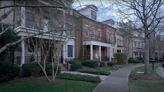 Relaxing Walk Through American Neighborhood During Early Winter | Nature Sounds for Sleep and Study