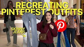 RECREATING PINTEREST OUTFITS THAT ARE OUT OF MY COMFORT ZONE 2023 (wearable outfits) | Alyssa Lyanne