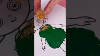 Sponge + Glitter = WOW Art!  Easy Painting Fun For Kids  #DIY #kids