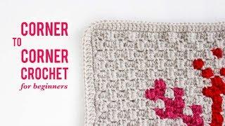 How to Corner-To-Corner Crochet (C2C) For Beginners Video Tutorial
