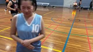 She got hurt :(, 5v5 basketball