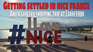 POSTCARD FROM NICE FRANCE - SHOPPING AT CARREFOUR