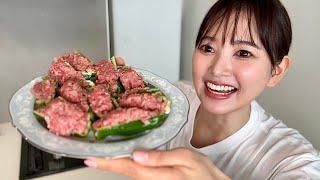 お花見するのでピーマンの肉詰めを作ってみた。