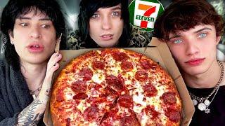 Trying 7-Eleven Pizza w/ Johnnie & Carrington