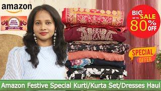 Amazon Festive Special Kurti/Kurta Palazzo Dupatta Set/Dresses Haul | Ranjana R