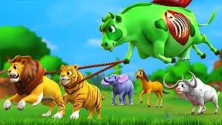 Zombie Super Cow Defends Forest Animals | Epic Rescue Adventure | Animal Adventure Hub