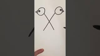 #oiseau #dessin #facile #tutoriel #tuto #comment #dessiner #simple #enfant #adulte #activité #mjc