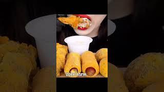 ASMR fried chicken mukbang | Zoey asmr | eating sounds