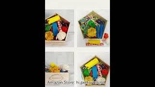 #parrot #pets #budgies #birds Colour Style Bird Toys Box Bird Foraging Shredding Toys Box  #macaw