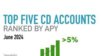 Top 5 CD Accounts Ranked by APY for June 2024 - Maximize Your Savings in 2024!