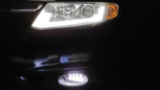 Установка LED туманок на Honda Civic 9