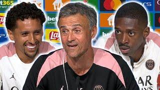 Luis Enrique, Marquinhos, Ousmane Dembélé | PSG v Inter Milan | Champions League Final 