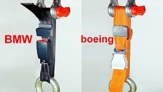 HYDRAULIC PRESS VS SEAT BELTS, CAR AND AIRPLANE