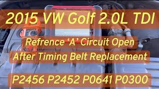 2015 VW Golf 2.0L TDI - Limp Mode Ref Circuit A open! Visual inspection for the win!