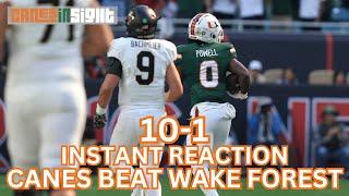 INSTANT REACTION: Canes Bounce Back vs. Wake