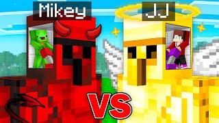 Mikey DEVIL vs JJ ANGEL Golem Survival Battle in Minecraft - Maizen