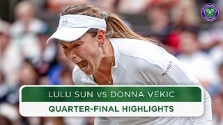 Making your first Grand Slam Semi-final | Donna Vekic vs Lulu Sun | Highlights | Wimbledon