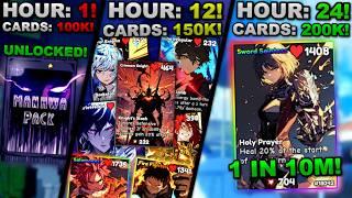 Spending 24 Hours Opening Manhwa Cards in Anime Card Battle... Here's What I Got!