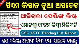 Pm Kisan Village Wise Ekyc Pending List Check ONLINE // Pm Kisan Ekyc Pendency Report Update