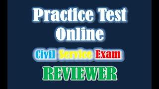 Practice Test Online CIVIL SERVICE EXAM REVIEWER 2023