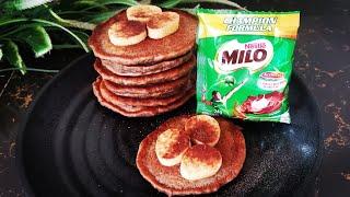 MILO Oats And Banana Pancake | How to Make Milo Pancake Recipe #milopancake