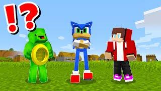 JJ and Mikey in SONIC vs SHADOW CHALLENGE in Minecraft / Maizen Minecraft