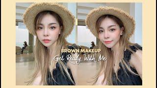 BROWN MAKEUP  Get Ready with Me in Jeju  (INDO SUBS) | Erna Limdaugh