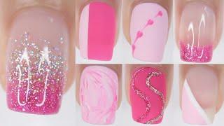 VALENTINE’S DAY NAIL DESIGNS IDEAS | pink nail art designs compilation