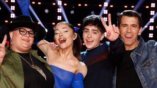 Ariana Grande gets emotional because Jim and Sasha are in the Bottom | The Voice