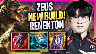 ZEUS TRIES NEW RENEKTON BUILD! - T1 Zeus Plays Renekton TOP vs Gnar! | Season 2024