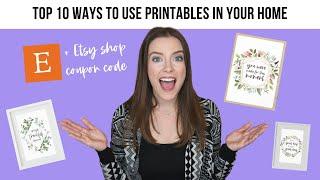 Wall Art Printables from Etsy: TOP 10 Tips for Decorating with Printables