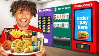 Eating Only VENDING MACHINE Food For 24 Hours!