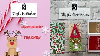 Kartenhaus Adventskalender Türchen Anleitung für Verpackung Box Goodie Swap