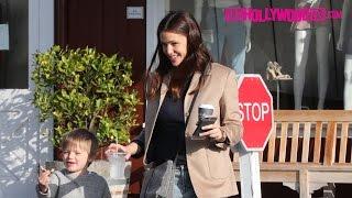 Jennifer Garner Takes Her Son Samuel Affleck Out For Breakfast At Caffe Luxxe 3.27.17