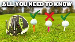 SET UP & TEE HEIGHT FOR DRIVER! COMPLETE DRIVER GUIDE